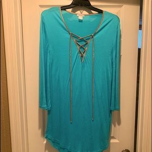 Venus Coverup 95% Rayon 5% Spandex  Size Medium.